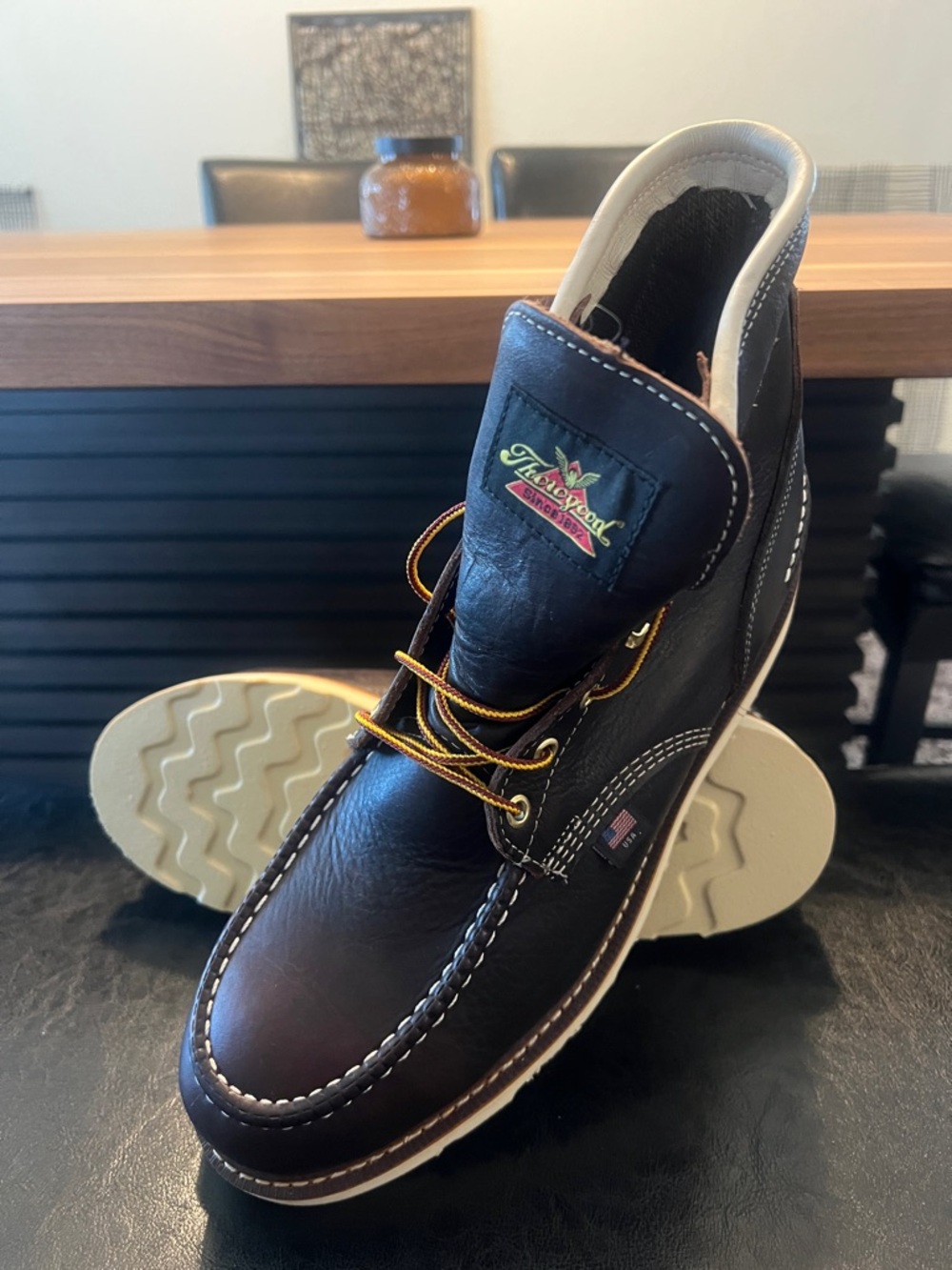 NWOT THOROGOOD 1957 SERIES WATERPROOF 6" BRIAR PITSTOP MOC TOE WORK BOOTS